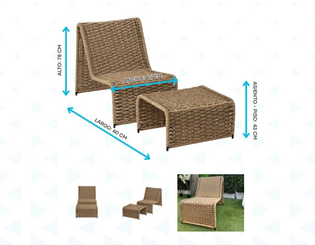 SANTO LOUNGE CON REPOSAPIES - X26