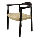 MONACO SILLA CON BRAZOS TEJIDA obscura - JM26