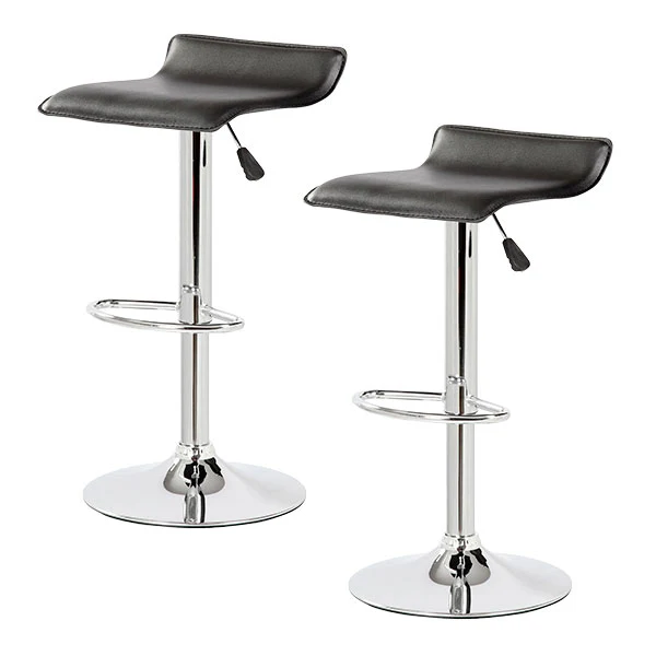 SONI SET 2 BANCOS NEGROS ALTURA AJUSTABLE - JM26