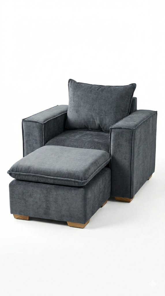 MALVA SILLON DE LECTURA CON OTOMAN - EC25