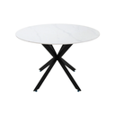 ALATRI MESA DE COMEDOR CIRCULAR 110 PIEDRA SINTERIZADA BLANCA - JM26