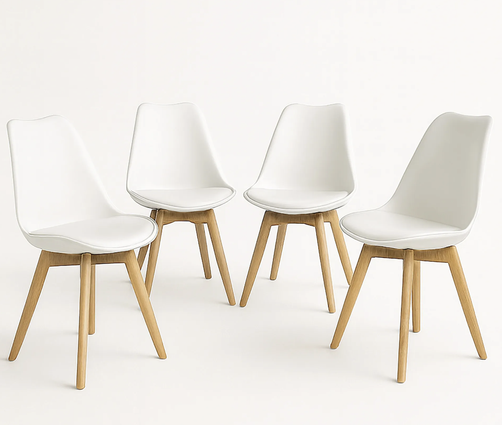 FRANK SILLA SET DE 4  BLANCO - JM26.