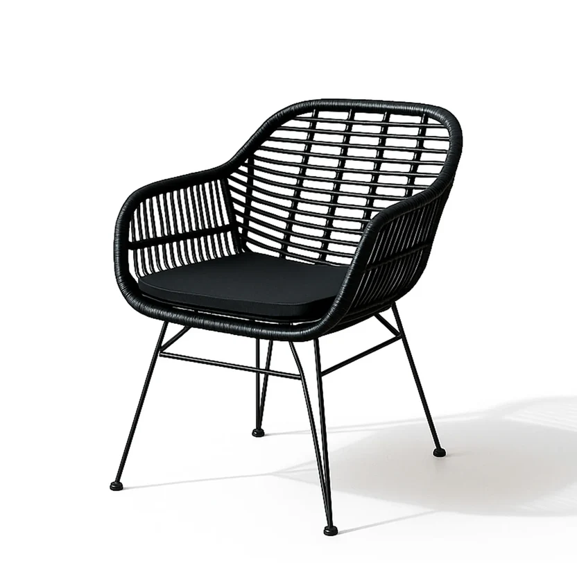 ARUBA SILLA PARA EXTERIOR NEGRA - JM26