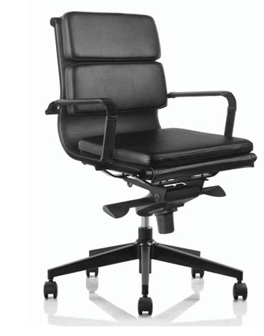 MADRID SILLA OFICINA RESPALDO BAJO NEGRA/NEGRA - M26