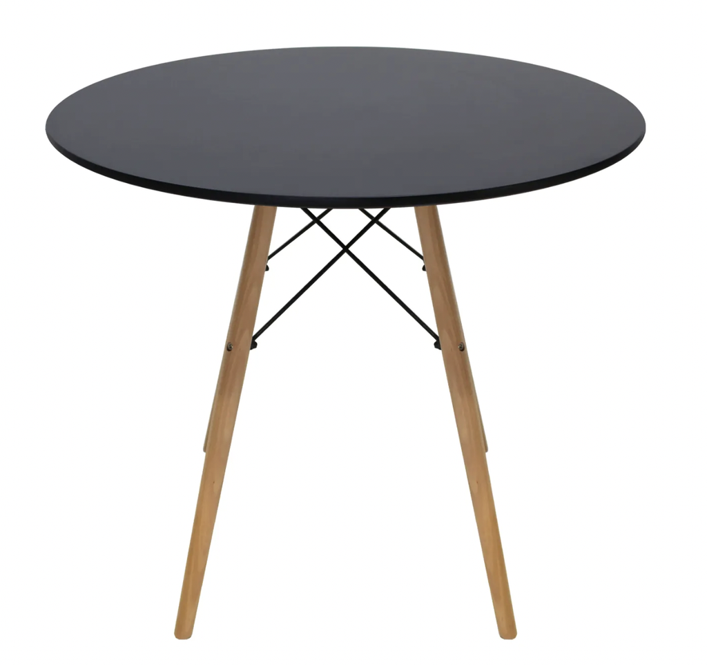 EAMES MESA DE COMEDOR CIRCULAR REPLICA OSLO 80 NEGRO - JM26