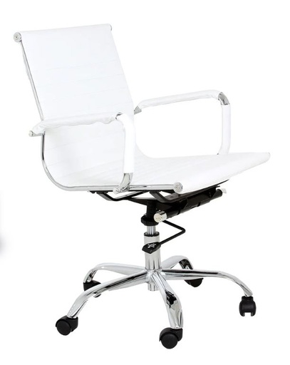 CADIZ ECO SILLA OFICINA RESPALDO BAJO BLANCO- MO26