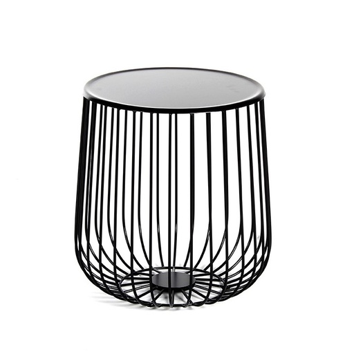 [ROMAMECEK001b] ROMA MESA LATERAL NEGRA (interior o exterior) - MO26