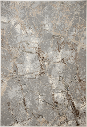 [10089] BESNI T4033 GRIS ORO PLATA 160*230 ALFOMBRA TAPETE - LN