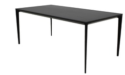 AUSTRIA MESA COMEDOR RECTANGULAR TIPO MARMOL NEGRO - M