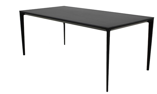 AUSTRIA MESA COMEDOR RECTANGULAR TIPO MARMOL NEGRO - M