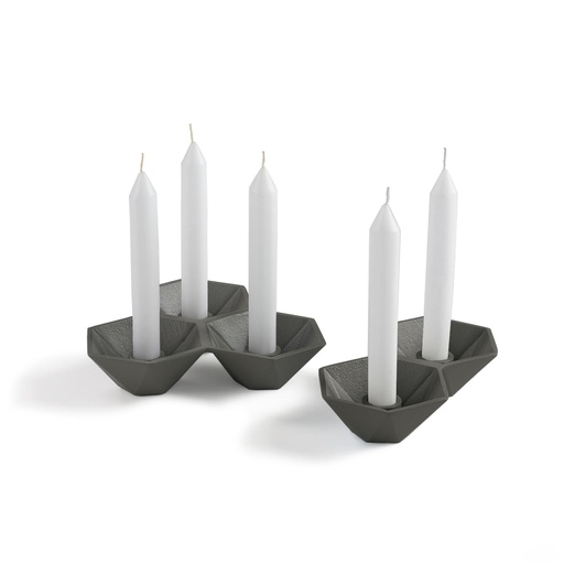 [AA1214R20] TALKS PORTAVELAS SET 2 METAL VERDE - lf *OUTLET 70% pieza unica