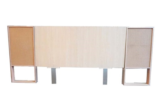 [TB6405RC-03] SANTUARIO CABECERA DE CAMA KING SIZE ROSA MORADA Y BEJUCO - P25