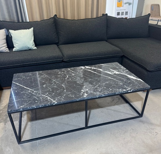 MG MESA DE CENTRO MARMOL NEGRO 75x140- MG * pieza unica