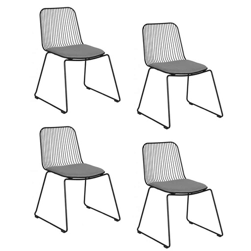 IRON set 4 SILLAS PARA EXTERIOR 100% - M25 *Piezas de exhibicion
