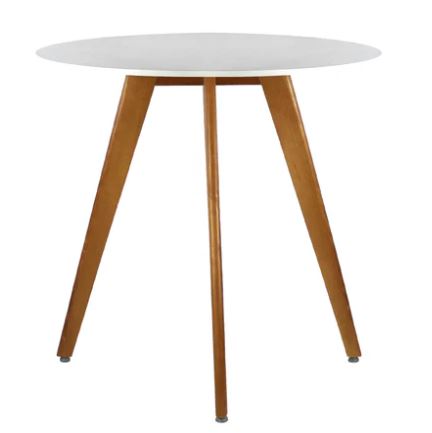 [MESA0641595 BLANCO] FRANK MESA DE COMEDOR CIRCULAR 80  BLANCO  NEGRO GRIS NOGAL - JM26.