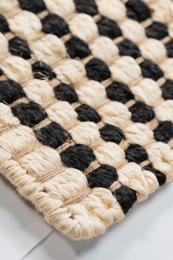 [11845] GANGES D2043 NATURAL NEGRO 60*90 TAPETE - LN