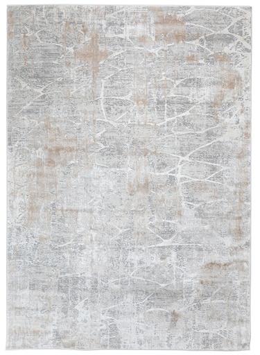 [12840] KEMER T2388 CREMA GRIS BEIGE 60*90 TAPETE - LN26