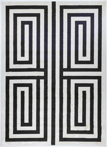 [11302] OPTIKA T9043 CREMA NEGRO 200*290 TAPETE - LN