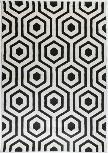 [11592] OPTIKA T9051 CREMA NEGRO 200*290 TAPETE - LN26