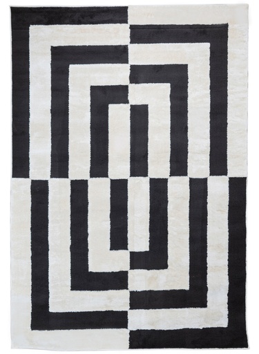 [12481] OPTIKA T9054 CREMA NEGRO 200*290 TAPETE - LN