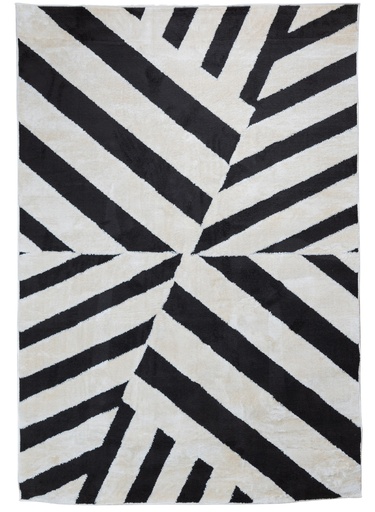 [12488] OPTIKA T9056 CREMA NEGRO 200*290 TAPETE - LN26