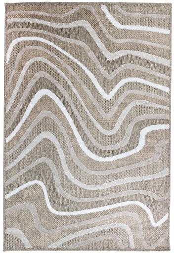 [13073] LOTUS E1013 NATURAL/ BEIGE 240 DIA TAPETE PARA EXTERIOR - LN