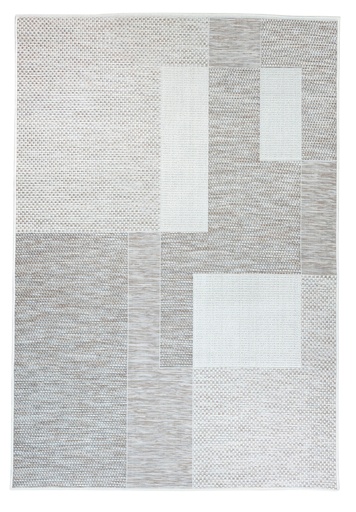 [13057] NUBIA E1010 BEIGE/ CAFÉ 160*230 TAPETE PARA EXTERIOR - LN25