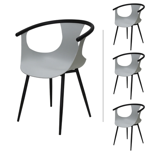 ZARO SILLA set 4 - JM25 *gris resurtido fin ago