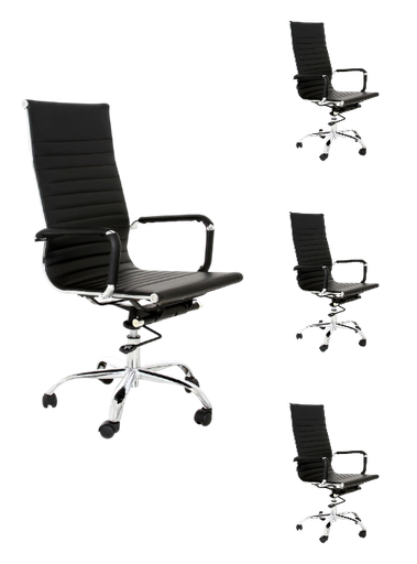 CADIZ SET 4 SILLA OFICINA RESPALDO ALTO ECO - M25 *disponible cafe