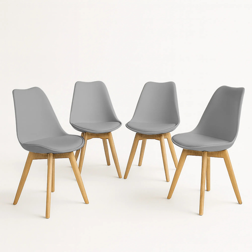FRANK SILLA SET DE 4 GRIS - JM26