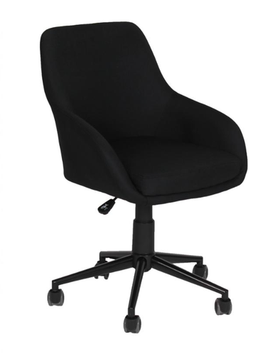 [Silla MARSELLA N] MARSELLA SILLA DE OFICINA TAPIZ EN TELA negra - MO26