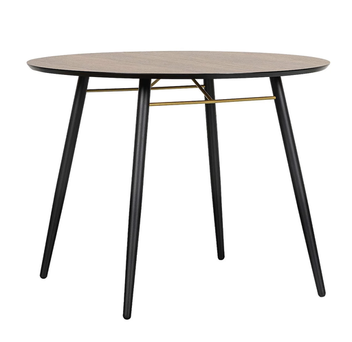 [MESA0903535] ONNO MESA DE COMEDOR CIRCULAR NEGRO NOGAL - JM26