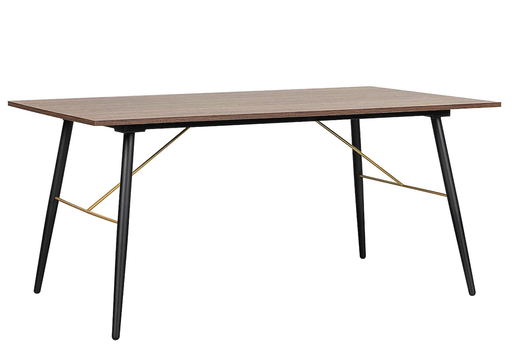 [MESA0903534] LUX MESA DE COMEDOR RECTANGULAR 160x90  NEGRO NOGAL - JM26.