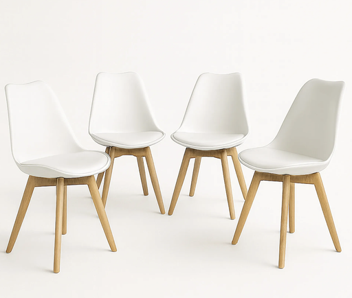 [SILL0670538 BLANCO] FRANK SILLA SET DE 4  BLANCO - JM26.