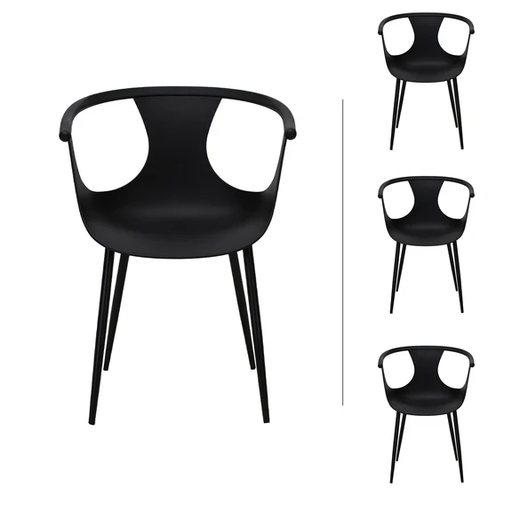 [SILL0903658 NEGRA] ZARO SILLA set 4 NEGRA - JM26.