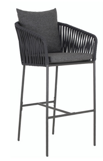 [CANCUN COUNTER G] HAWAII BANCO COUNTER PARA EXTERIOR CON COJINERIA GRIS - MO26