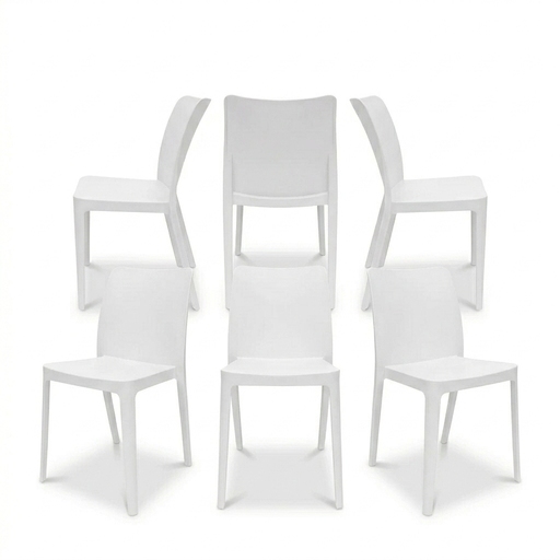 BELLA set 6 SILLAS blanco - JM26