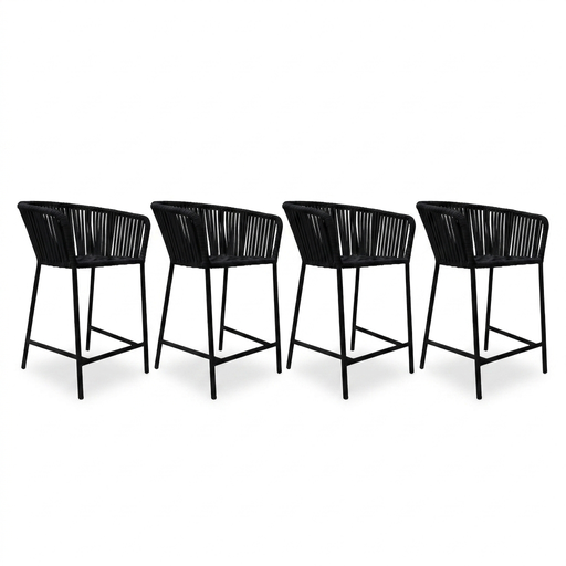 PUNTA MITA set 4 BANCOS Altos TEJIDOS PARA EXTERIOR - X23 *piezas disponibles en tienda